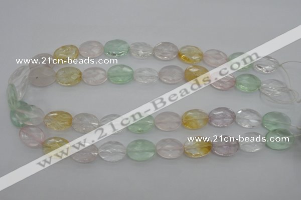 CMQ253 15.5 inches 13*18mm faceted oval multicolor quartz beads