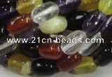 CMQ28 15.5 inches 8*12mm rice multicolor quartz beads wholesale