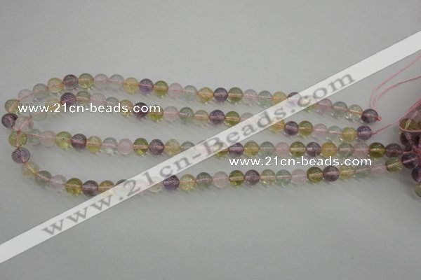 CMQ302 15.5 inches 8mm round multicolor quartz gemstone beads