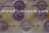 CMQ313 15.5 inches 10mm round citrine & amethyst beads wholesale