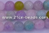 CMQ342 15.5 inches 8mm round mixed quartz gemstone beads