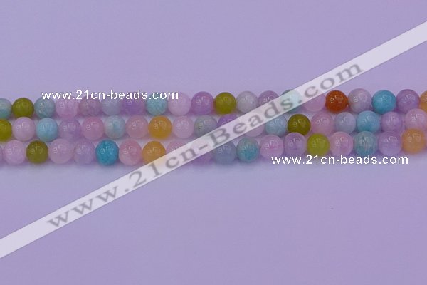 CMQ342 15.5 inches 8mm round mixed quartz gemstone beads