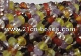 CMQ35 15.5 inches 4*6mm faceted rondelle multicolor quartz beads