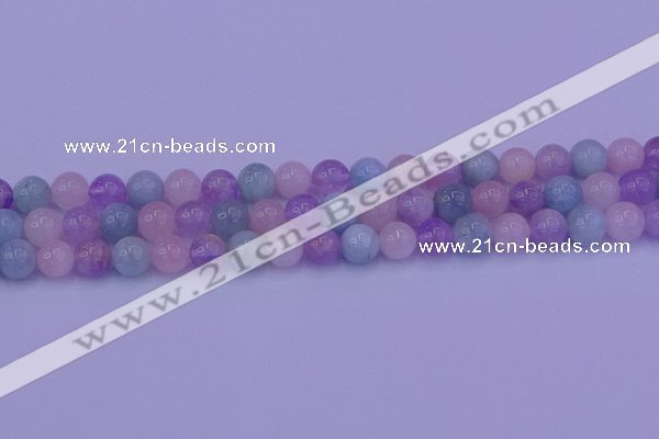 CMQ352 15.5 inches 8mm round mixed quartz beads wholesale