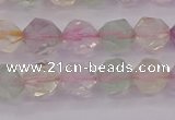 CMQ367 15.5 inches 8mm faceted nuggets mixed quartz beads