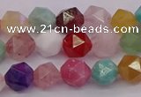 CMQ371 15.5 inches 6mm faceted nuggets mixed gemstone beads