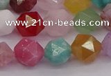 CMQ373 15.5 inches 10mm faceted nuggets mixed gemstone beads