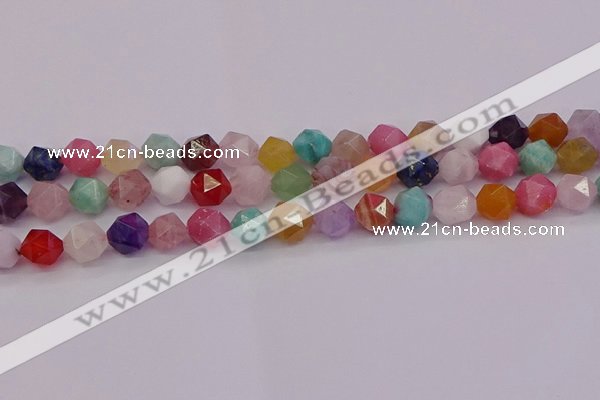 CMQ373 15.5 inches 10mm faceted nuggets mixed gemstone beads