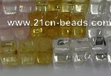 CMQ38 15.5 inches 5*8mm triangle mixed quartz beads wholesale