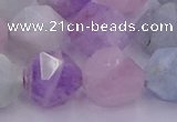 CMQ384 15.5 inches 12mm faceted nuggets mixed quartz beads