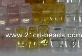 CMQ39 15.5 inches 6*10mm triangle mixed quartz beads wholesale