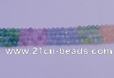 CMQ391 15.5 inches 6mm faceted nuggets mixed quartz beads