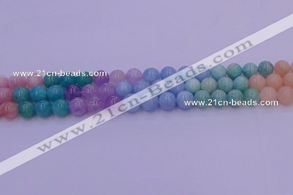 CMQ403 15.5 inches 10mm round mixed quartz beads wholesale