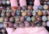 CMQ444 15.5 inches 12mm round mixed rutilated quartz beads