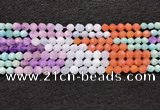 CMQ461 15.5 inches 6mm faceted nuggets mixed quartz beads