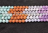 CMQ462 15.5 inches 8mm faceted nuggets mixed quartz beads