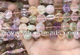 CMQ501 15.5 inches 12mm flat round colorfull quartz beads wholesale