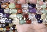 CMQ515 10*12mm - 13*18mm faceted nuggets colorfull quartz beads