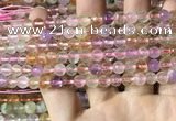 CMQ530 15.5 inches 6mm faceted round colorfull quartz beads