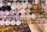 CMQ548 15.5 inches 14mm faceted round colorfull quartz beads