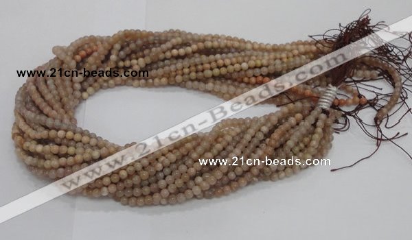 CMS01 15.5 inches 4mm round moonstone gemstone beads wholesale