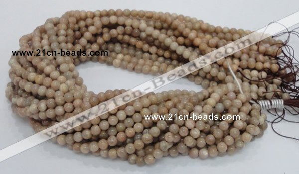 CMS02 15.5 inches 6mm round moonstone gemstone beads wholesale