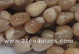 CMS09 15.5 inches 8*12mm teardrop moonstone gemstone beads wholesale