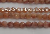 CMS1010 15.5 inches 4mm faceted round AA grade moonstone beads