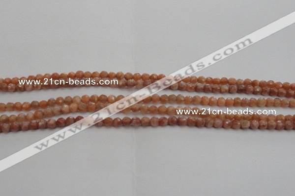 CMS1010 15.5 inches 4mm faceted round AA grade moonstone beads