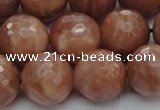 CMS1016 15.5 inches 14mm faceted round AA grade moonstone beads