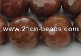 CMS1019 15.5 inches 20mm faceted round AA grade moonstone beads