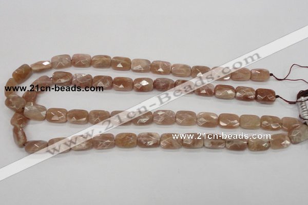 CMS103 15.5 inches 10*14mm faceted rectangle moonstone gemstone beads