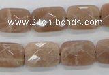 CMS104 15.5 inches 13*18mm faceted rectangle moonstone gemstone beads