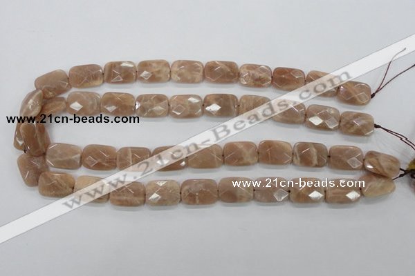 CMS104 15.5 inches 13*18mm faceted rectangle moonstone gemstone beads