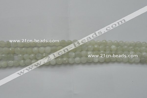 CMS1041 15.5 inches 6mm faceted round A grade white moonstone beads