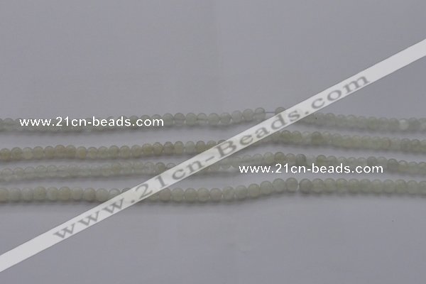 CMS1050 15.5 inches 4mm round grey moonstone beads wholesale