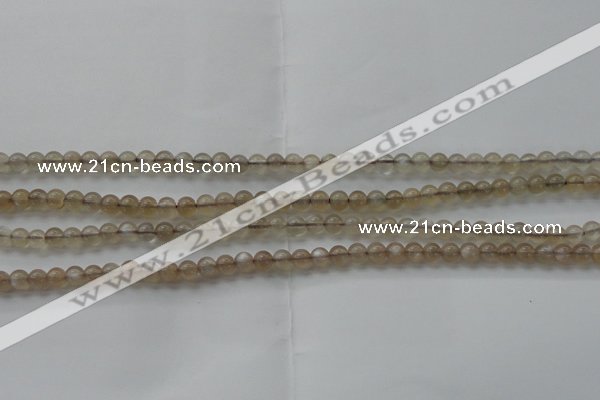 CMS1063 15.5 inches 4mm round grey moonstone beads wholesale