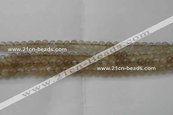 CMS1064 15.5 inches 6mm round grey moonstone beads wholesale