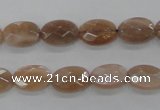 CMS107 15.5 inches 8*12mm faceted oval moonstone gemstone beads