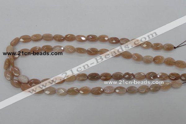 CMS107 15.5 inches 8*12mm faceted oval moonstone gemstone beads