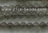 CMS1070 15.5 inches 4mm round grey moonstone beads wholesale