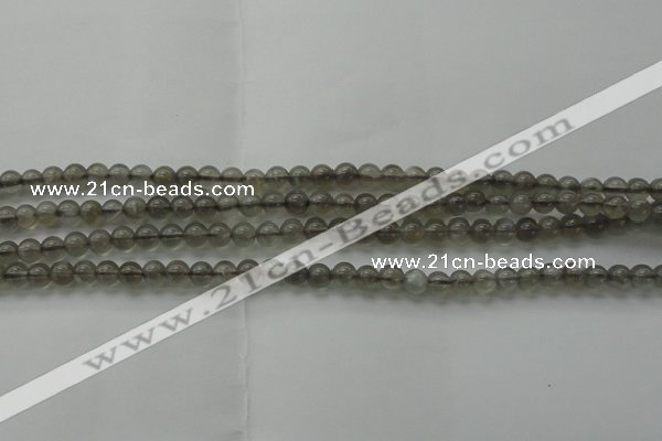 CMS1070 15.5 inches 4mm round grey moonstone beads wholesale