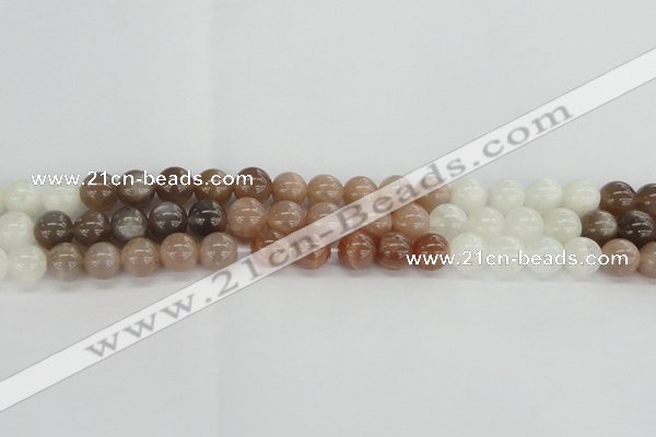 CMS1083 15.5 inches 10mm round mixed moonstone beads wholesale