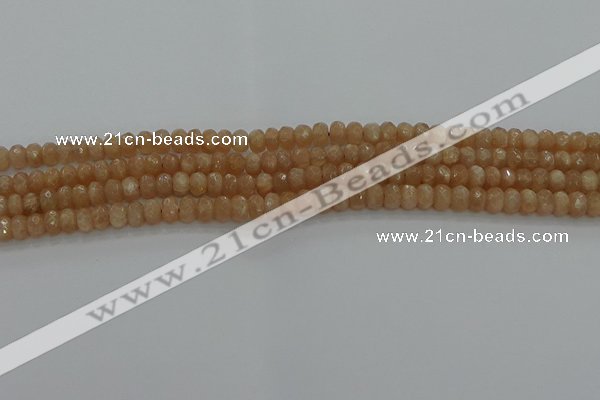 CMS1090 15.5 inches 4*6mm faceted rondelle moonstone beads