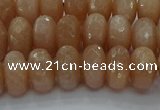 CMS1093 15.5 inches 7*12mm faceted rondelle moonstone beads