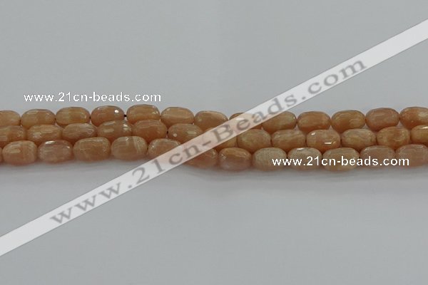 CMS1098 15.5 inches 8*12mm faceted rice moonstone gemstone beads