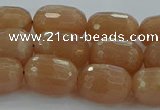 CMS1099 15.5 inches 10*14mm faceted rice moonstone gemstone beads