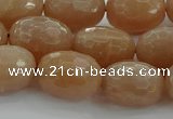 CMS1100 15.5 inches 12*16mm faceted rice moonstone gemstone beads