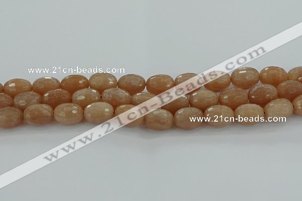 CMS1100 15.5 inches 12*16mm faceted rice moonstone gemstone beads