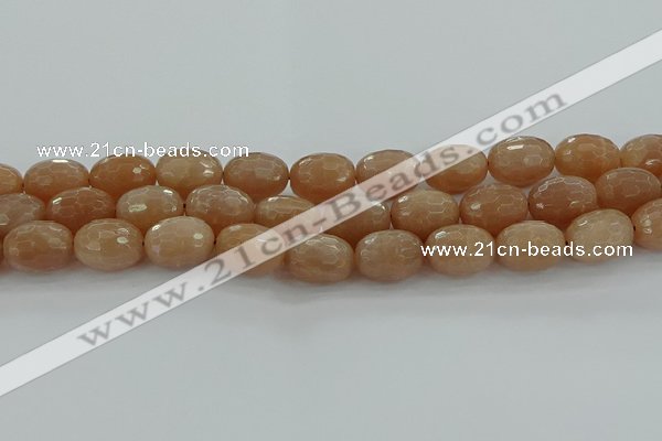 CMS1101 15.5 inches 13*18mm faceted rice moonstone gemstone beads